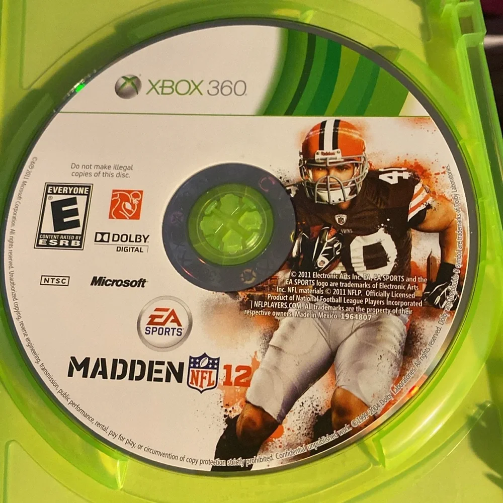Xbox 360 Madden NFL 12 game